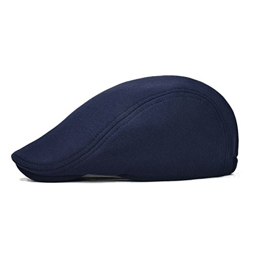 Voboom Men's Cotton Flat Ivy Gatsby Newsboy Driving Hat Cap (Style2-Navy) #TOP1