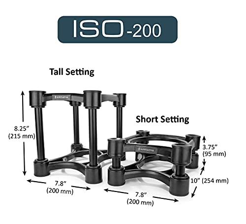 IsoAcoustics Iso-Stand Series Speaker Isolation Stands with Height & Tilt Adjustment: Iso-200 (7.8” x 10”) Pair by IsoAcoustics - Image 4