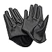 Evaliana Faux Leather Women's PU Five Finger Half Palm Party Gloves Mittens