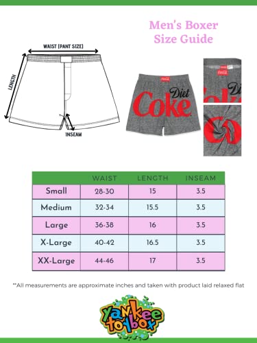 Coca-Cola Diet Coke Logo Mens Novelty Button Fly Boxer Lounge Shorts (Medium, Gray) #TOP1