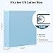 1-1/2'' 2-Inch 3-Ring Binder with Pockets, Premium View Binders with Three Ring Binders Holds up to 200/325/450 Sheets US Letter Size, Bulk Pack of 6 (1-inch Pastel 6 Packs)