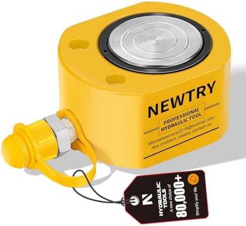 NEWTRY 20T Hydraulic Ram Cylinder, 0.51" Low Profile Jack for Construction
