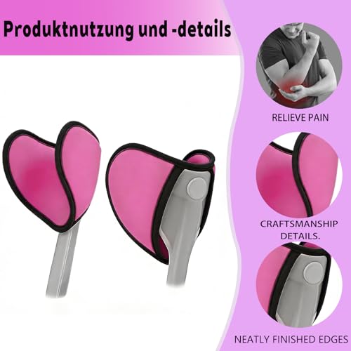 Polster für Gehstützen & Krücken - Universal Gehhilfe Zubehör aus weichem Samt gegen Reibung & Druck - Unterarmgehstützen Pads Set für Ellenbogen & Handgriff (Rosa, 2er-Set (Unterarm-Pads))