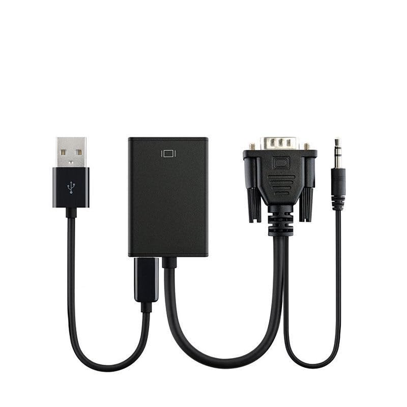 VGA Male to HDMI Video Cable Converter Adapter with Audio