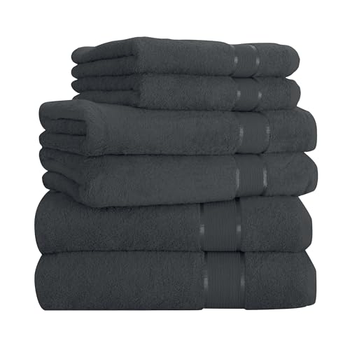 Mixibaby Handtuch 6er Set 2X Duschtuch 2X Handtuch 2X Gästetuch 100{a3c7dfd5a891d1c250c79ddd1f057af8822884828c88a25a9d44cfaa9befeb2d} Baumwolle Frottee, Farbe:Antrazit