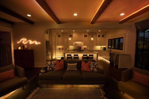 Image of Cync GE Dynamic Effects RGB Smart LED Strip Lights, Music Sync, 32ft | Color changing WiFi strip, music sync, Alexa & Google Home compatible, bedroom ambiance, indoor, 32ft with power supply
