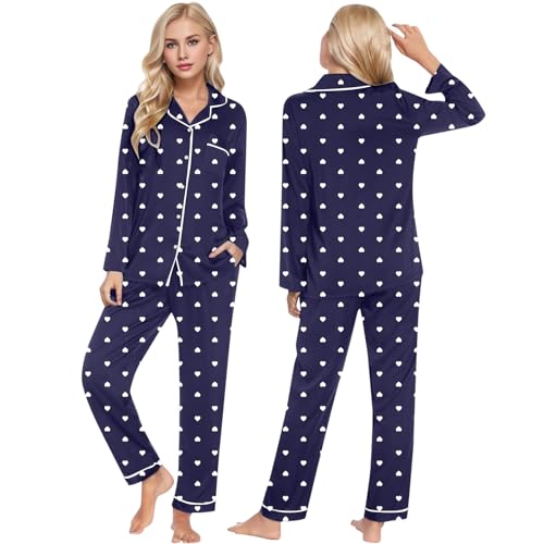 Conjunto de vestidos para parejas de tela suave con corazones 5