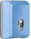 Mar Plast A62201AZ Intercalced Toilettenpapierspender, Soft Touch’ Blau/Transparent, 215 x 125 x 160 mm