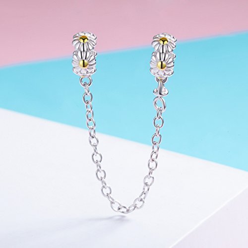 Cadena seguridad Daisy Chain pulsera accesorios joyería mujer plata 6