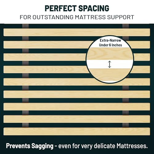 Treaton, 1-Inch Extra Heavy Duty Horizontal Wooden Bunkie Board/Bed Slats, 78" x 76", Beige by Treaton - Image 8
