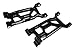 C31334BLACK Billet Machined Front Lower Arms for Losi 1/10 Lasernut U4 4WD Brushless RTR