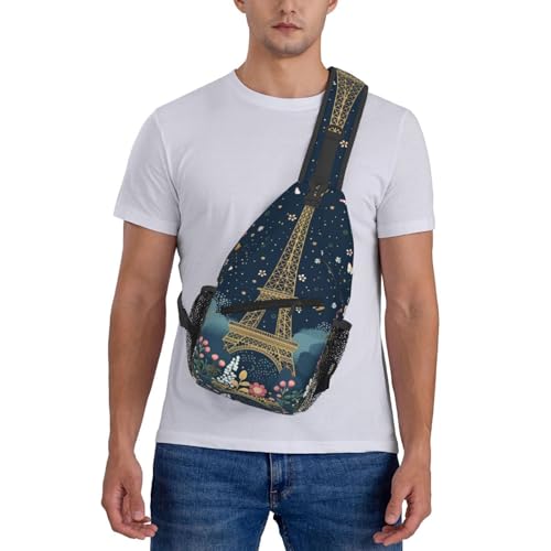 Bolso bandolera Paris Tower Flower para mujer y hombre miniatura 7