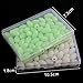 OROOTL Glow Beads Fishing Saltwater, 100pcs Hard Plastic Luminous Fishing Beads Green White Fish Beads Assortment Oval Egg Bead Lures Sea Fishing Tool
