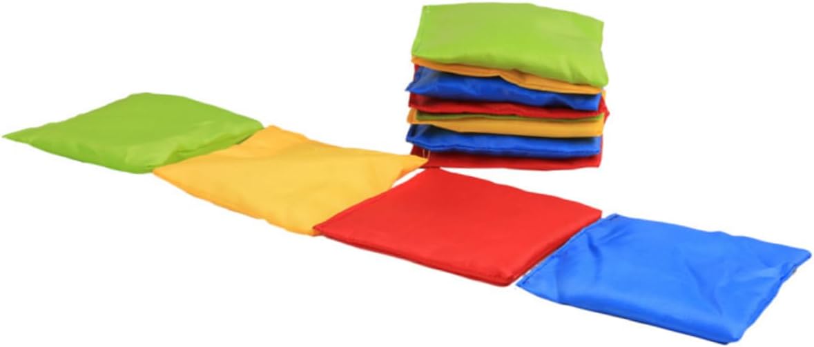 ibasenice 12pcs Throw Sandbags Stuffed Tossing Activity Portable Birthday Colorful Bean Bags for