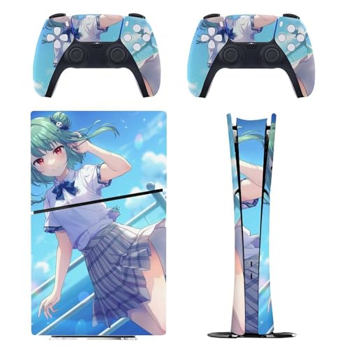 PS5 Slim �p �X�L���V�[�� �����A�j���� VTuber ����� �邵�� ��[����� �{�̂ƃQ�[���R���g���[���[�ɑΉ�����X�e�b�J�[ �y�����݌v �f�W�^���E�G�f�B�V������p�z ���^�V�[�� �{�̕ی� �X���� ���B�� �w��/��/����/�ق���h�~ ��G��