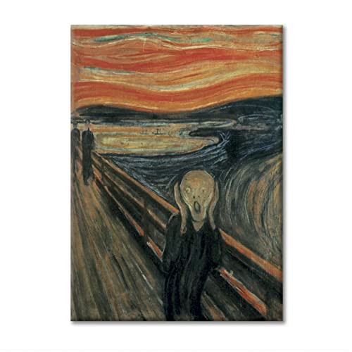 LABORATORIO 102 Quadro su Tela Edvard Munch L'Urlo (40x30 cm) - Stampa Artistica da Parete con Telaio Classic 2 cm Legno Abete - Quadro Moderno Pronto da Appendere