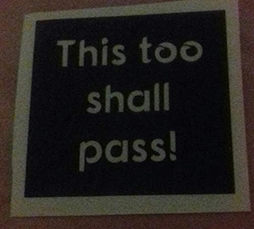 10 x This Too Shall Pass Phrase Stencils for Etching on Glass Inspirational Inspire