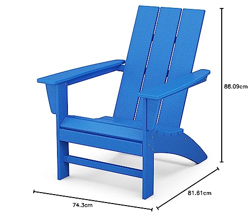 Image of POLYWOOD AD420PB Modern Adirondack Chair, Pacific Blue