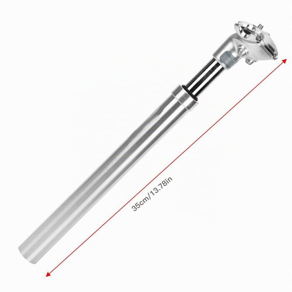 Tige de Selle de Vélo, Tube de Selle d'Amortisseur 27.2mm 31.6mm à Pression Hydraulique Tige Fixe de Selle de Vélo(27.2mm-Silver)