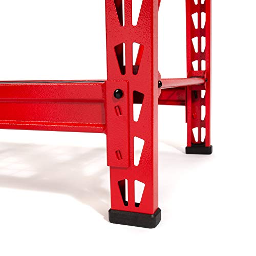 Craftsman 2-Shelf 3-Foot Tall Stackable Tool Chest Depth Storage Rack, 2-Pack, Red #TOP4