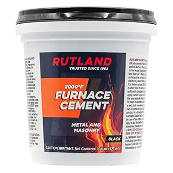 Rutland Furnace Cement Cartridge, 1-Quart, Black