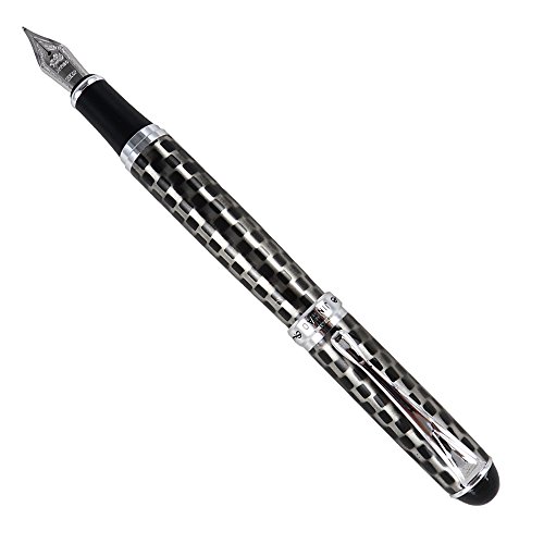 Jinhao Fountain Pen Silver Trim Medium Nib X750 With Gift Box (Checked) #TOP4