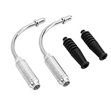 GLOGLOW V Brake Elbow Cable Guides, Stainless Collapsible Brake Noodle Cable Tube High Strength for Mountain Bikes (Silver)