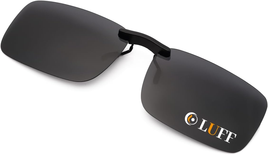 LUFF Polarized Clip on Sunglasses for women and men,sunglasses clip for car visor,UV400 Outdoor/Driving/Fishing