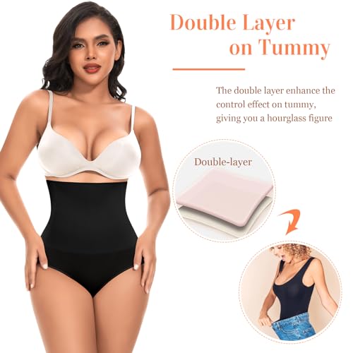 Image of Werena Tummy Control Shapewear for Women High Waisted Body Shaper Panties Slimming Girdle Shaping Briefs