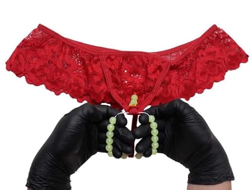 Calcinha Plus Size Tailandesa Master Tallyta, Renda com Pérolas Massageadoras