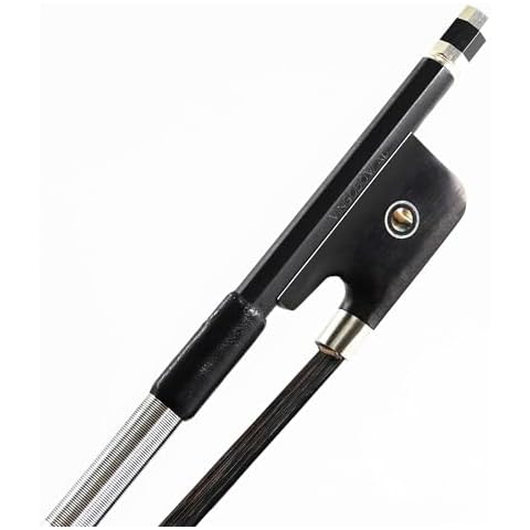 VingoBow 4/4 Size Black Horse Hair Carbon Fiber Viola Bow Cover
