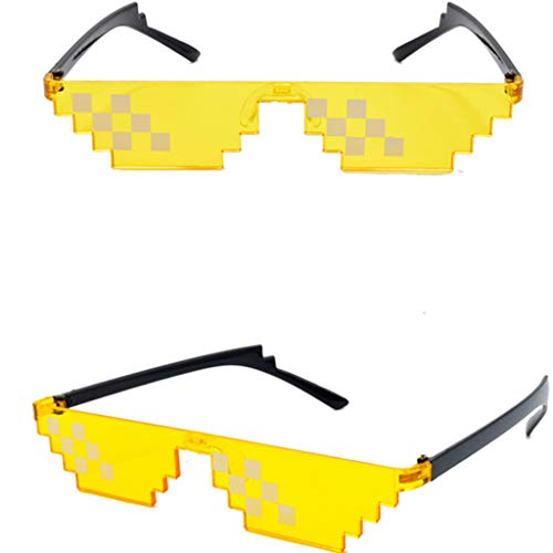 Colorful Mosaic Sunglasses Toy, Thug Life Glasses Deal With It Pixel for Women Men Kids4
