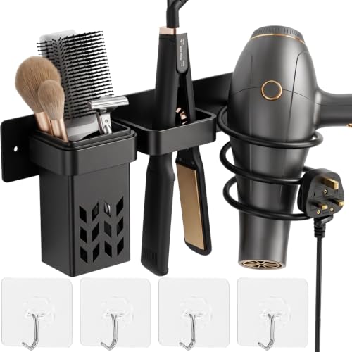 CHAMSUREUK Hairdryer Holder Straightener Station fashion Wall Mounted Metal