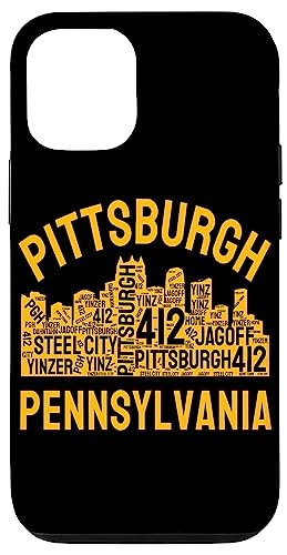 Pittsburgh Pennsylvania Steel City Skyline 412 Yinz Home Case for iPhone 12/12 Pro