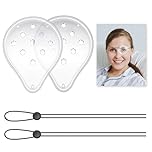 2 Pcs Transparent Eye Shield After Surgery, 9 Hole Plastic Ventilated Clear Eye Patches After Cataract Surgery Recovery, Adjustable Durable Protective Eye Masks, Eye Care Accessories for Adults