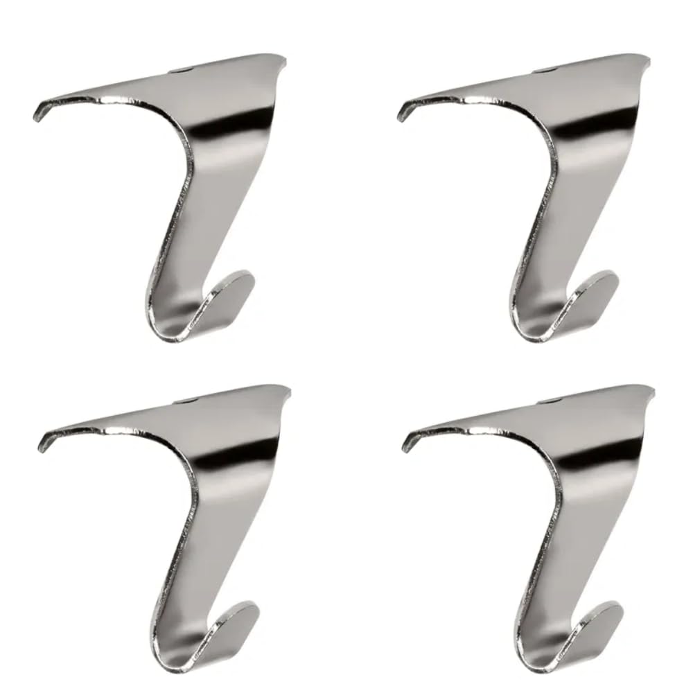 SISI UK Silver Plated Picture Rail Hanging Moulding Hooks 38mm Heavy Duty Dado Picture Rail Hooks for Arts & Photos Pack of 4