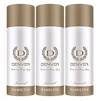 DENVER Hamilton Imperial Deo (Pack of 3) – 165ML Each | Long Lasting Deodorant Body Spray
