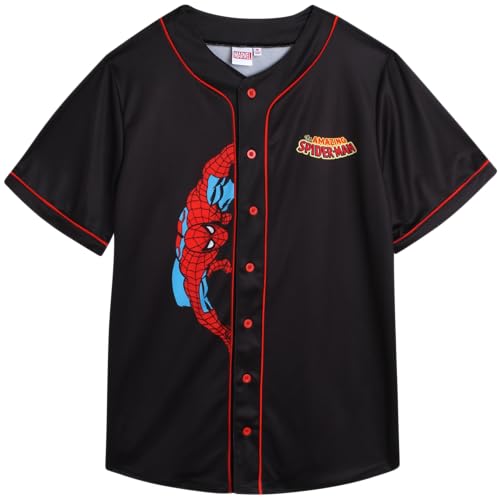 Marvel Camiseta feminina de beisebol do Homem-Aranha - Camisa Unifrom do Homem-Aranha da Moda Novida