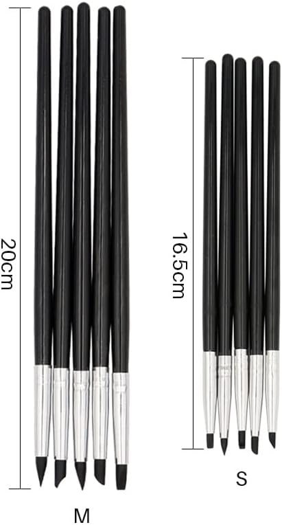 5pcs/Set Dental Resin Brush pens Dental Porcelain Brush Pen Dental Technician Tools Dental Lab Supplies Materials S White