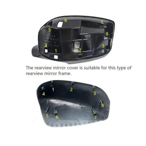 Capuchon rétroviseur extérieur Accord coque de remplacement blanc perle