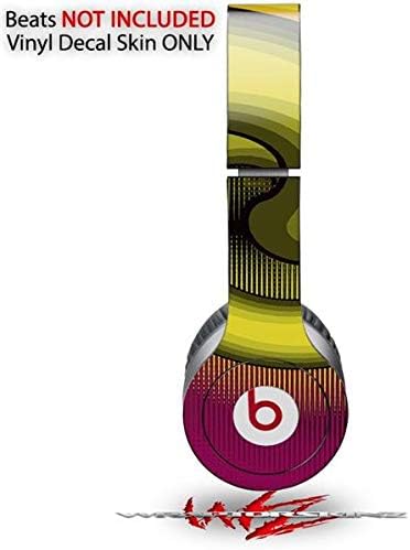 Skin Decal Wrap Works with Original Beats Solo HD Headphones Alecias Swirl 01 Yellow Skin Only (Headphones NOT Included)