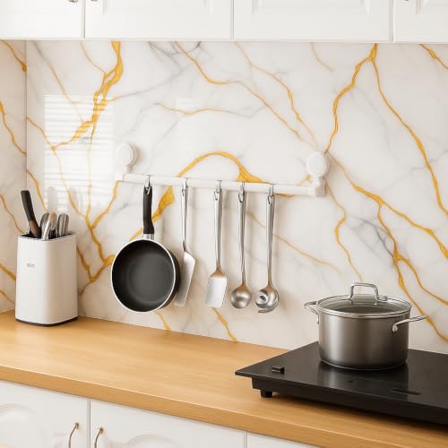 Image of OCEANSKY 3D Wallpaper PE Foam self Adhesive Brick Design Wall Stickers /DIY Wallpaper for Home Hotel Living Room Bedroom Cafe Deco (12, Gold)