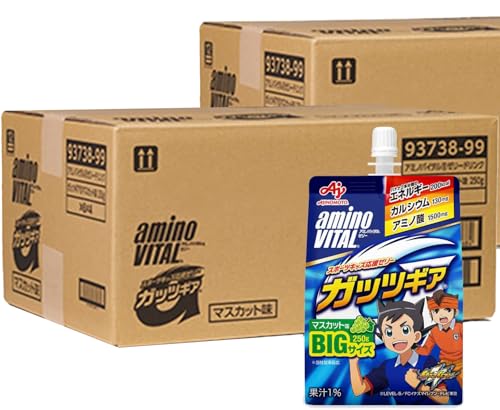 味の素 アミノバイタル ゼリードリンク ガッツギア マスカット味 パウチ 250g×24個入×2ケース：合計48個のサムネイル
