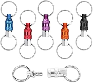 6 PCS Detachable Pull Apart Key Rings, Quick Release Keychains Dual Split Key Hooks Heavy Duty Key Rings For Home Car Key Rings Accessory Lock Holder