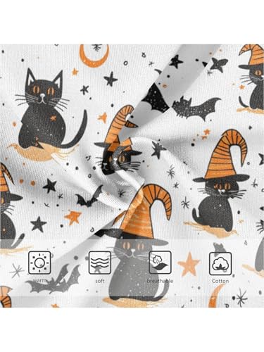 ZZKKO Cats Bats and Star Girls Underwear Toddler Panties for Girls Comfort Brief Size 2T3