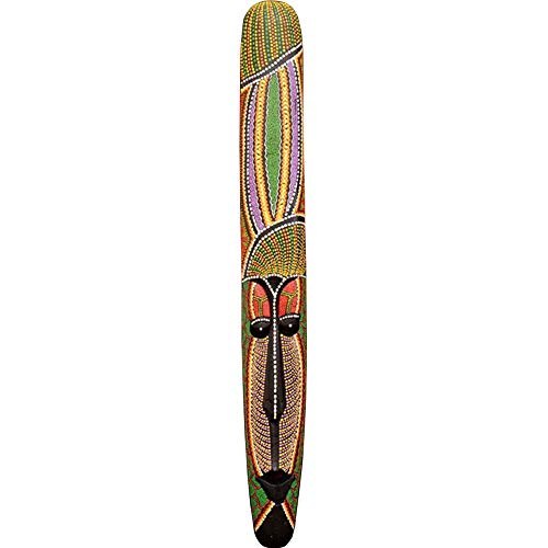 AEVVV Masque africain en bois peint à la main - Style aborigène - 101,6 cm - Décoration africaine Cover