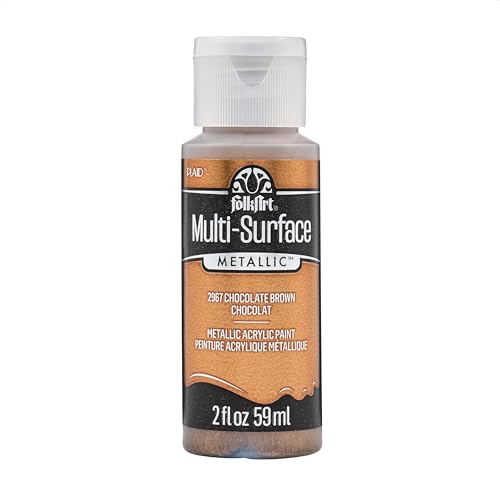 Image of FolkArt multisurface metallic paint, 2 oz, Chocolate Brown