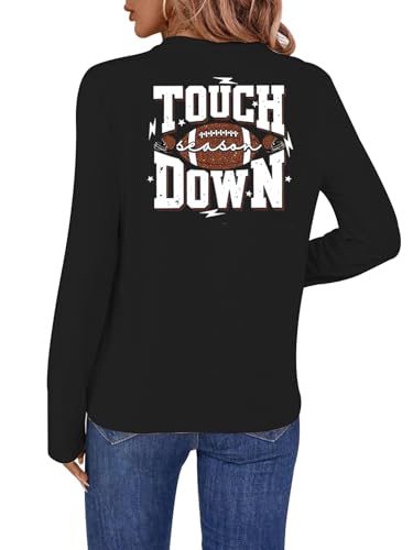Women's Football Shirts Game Day Outfits Front and Back Double-Sided Graphic Long Sleeve Tops 1 Piece4