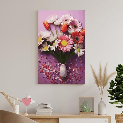 Toile murale moderne fleurs fraîches pour sublimer un mur vide - 7