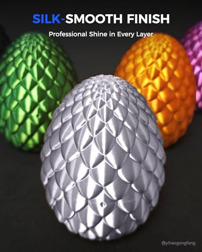 Image of JAYO Silk PLA Filament 1.75mm Silver 1.1kg, Metal-Like Shiny PLA, Smooth Silky Finish, Easy to Print, Accuracy + /- 0.02mm, Fits for Most FDM 3D Printers